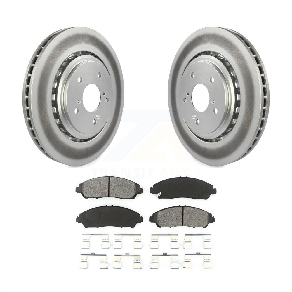 Front Coated Disc Brake Rotors And Semi-Metallic Pads Kit For 2014-2016 Acura MDX KGS-100489 by Transit Auto