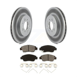 Front Coated Disc Brake Rotors And Semi-Metallic Pads Kit For Honda Fit KGS-100492