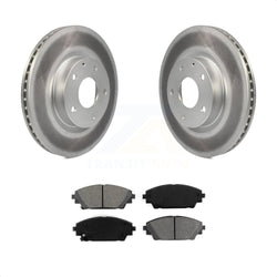 Front Coated Disc Brake Rotors And Semi-Metallic Pads Kit For Mazda 3 CX-3 Sport KGS-100493