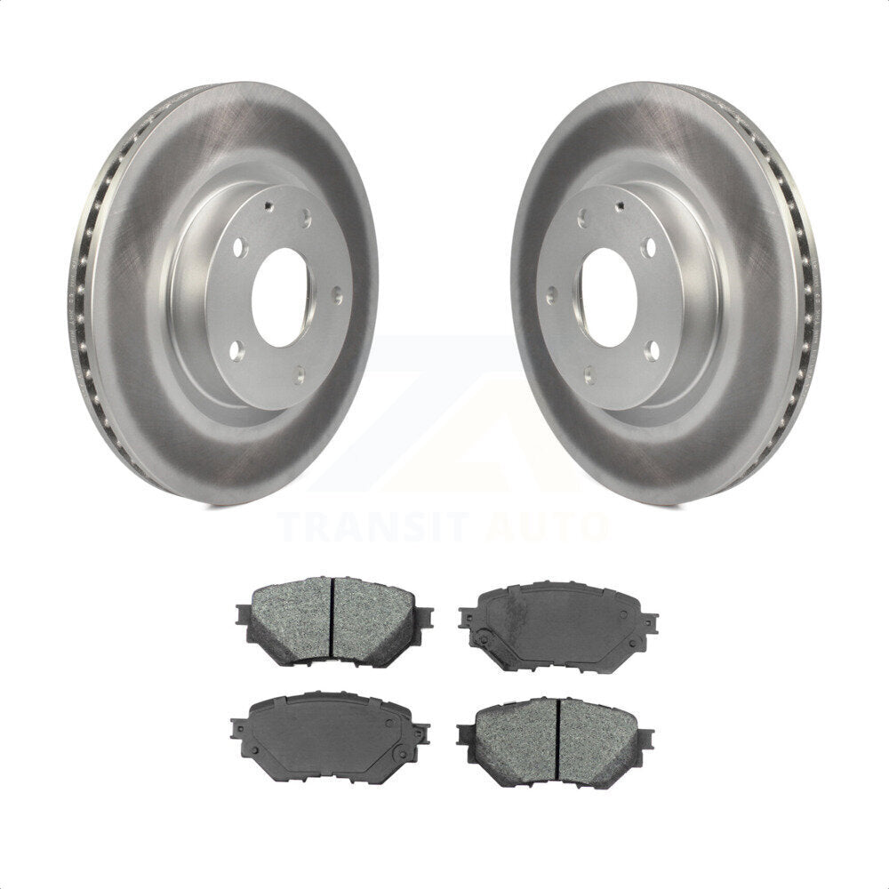 Front Coated Disc Brake Rotors And Semi-Metallic Pads Kit For Mazda 3 Sport Vehicles Manufactured In Mexico 2.5L KGS-100494 by Transit Auto