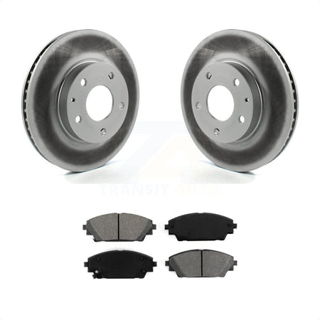 Front Coated Disc Brake Rotors And Semi-Metallic Pads Kit For 2016-2021 Mazda CX-3 FWD KGS-100496 by Transit Auto