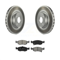 Front Coated Disc Brake Rotors And Semi-Metallic Pads Kit For Fiat 500 KGS-100498