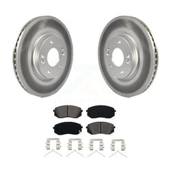 Front Coated Disc Brake Rotors And Semi-Metallic Pads Kit For Hyundai Sonata Kia Optima Niro EV Kona Electric KGS-100508