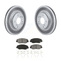 Front Coated Disc Brake Rotors And Semi-Metallic Pads Kit For Honda Civic KGS-100510