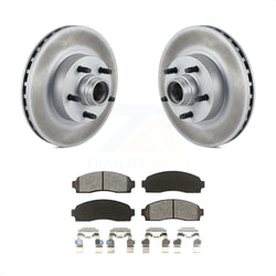 Front Coated Disc Brake Rotors Hub Assembly And Semi-Metallic Pads Kit For Ford Ranger Mazda B2300 B3000 B4000 KGS-100523