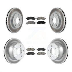 Front Rear Coated Disc Brake Rotors And Semi-Metallic Pads Kit For Chevrolet S10 Blazer GMC Sonoma Jimmy Oldsmobile Bravada Isuzu Hombre KGS-100536