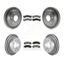 Front Rear Coated Disc Brake Rotors And Semi-Metallic Pads Kit For 2006-2006 Chevrolet Express 2500 GMC Savana KGS-100538
