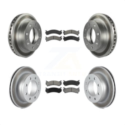 Front Rear Coated Disc Brake Rotors And Semi-Metallic Pads Kit For Chevrolet Silverado 2500 HD GMC Sierra 3500 Classic Suburban Yukon XL Avalanche KGS-100548