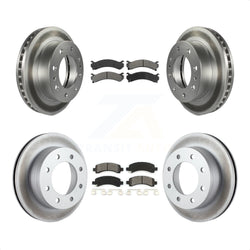 Front Rear Coated Disc Brake Rotors And Semi-Metallic Pads Kit For Chevrolet Express 2500 GMC Savana KGS-100551