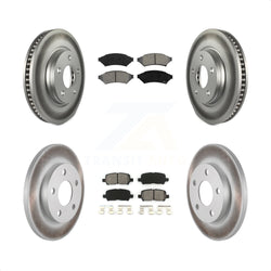 Front Rear Coated Disc Brake Rotors And Semi-Metallic Pads Kit For Pontiac Grand Prix Buick LaCrosse Allure KGS-100564