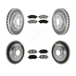 Front Rear Coated Disc Brake Rotors And Semi-Metallic Pads Kit For Chevrolet Uplander Buick Terraza Pontiac Montana Saturn Relay KGS-100578