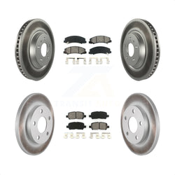 Front Rear Coated Disc Brake Rotors And Semi-Metallic Pads Kit For Chevrolet Impala Limited KGS-100579