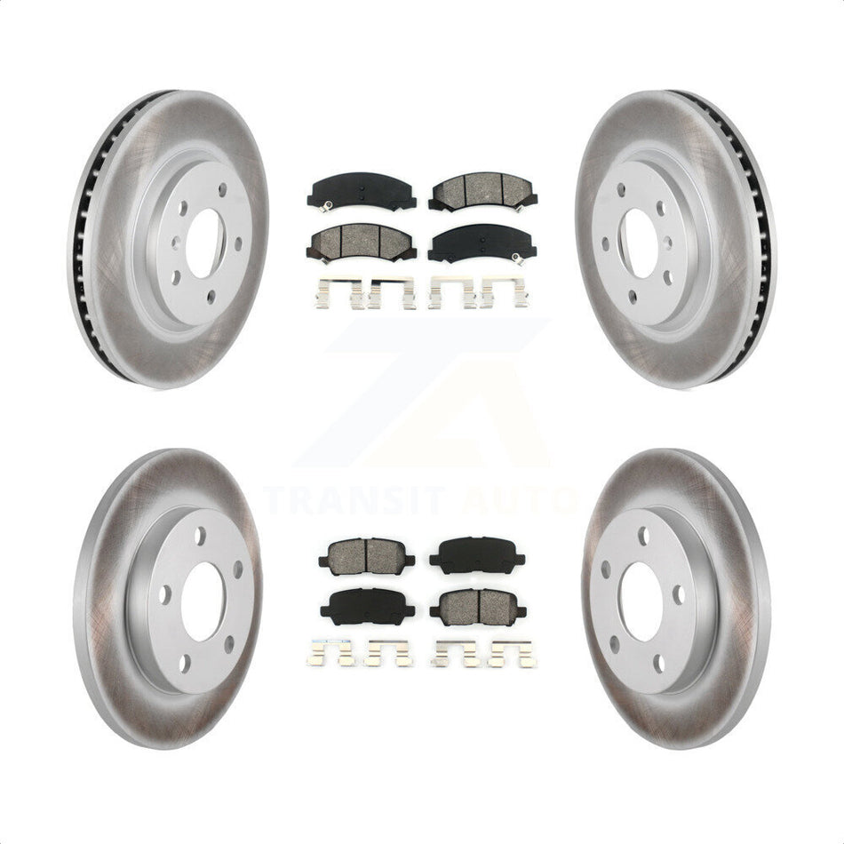 Front Rear Coated Disc Brake Rotors And Semi-Metallic Pads Kit For Chevrolet Impala Limited KGS-100581 by Transit Auto