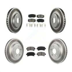 Front Rear Coated Disc Brake Rotors And Semi-Metallic Pads Kit For Chevrolet Malibu Impala Buick LaCrosse Limited Allure KGS-100591