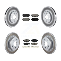 Front Rear Coated Disc Brake Rotors And Semi-Metallic Pads Kit For Chevrolet Cruze Sonic Limited KGS-100593