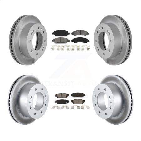 Front Rear Coated Disc Brake Rotors And Semi-Metallic Pads Kit For Chevrolet Suburban KGS-100597 by Transit Auto