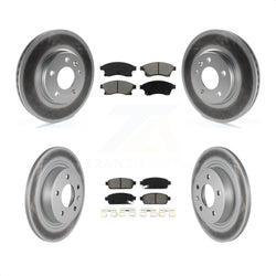 Front Rear Coated Disc Brake Rotors And Semi-Metallic Pads Kit For Chevrolet Cruze Buick Verano Volt Orlando KGS-100598