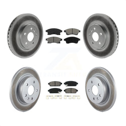Front Rear Coated Disc Brake Rotors And Semi-Metallic Pads Kit For Chevrolet Buick Encore Trax Sonic KGS-100599