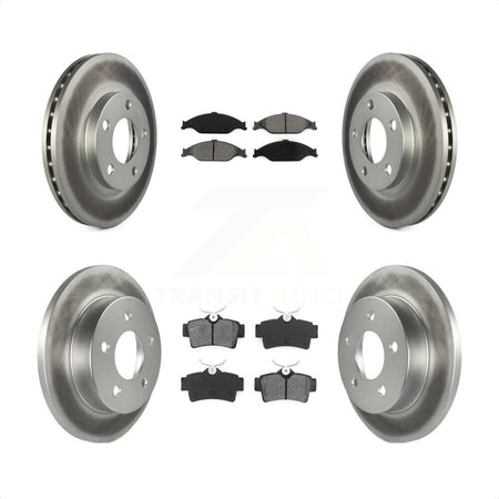 Front Rear Coated Disc Brake Rotors And Semi-Metallic Pads Kit For Ford Mustang KGS-100600 by Transit Auto