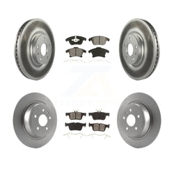 Front Rear Coated Disc Brake Rotors And Semi-Metallic Pads Kit For Ford Fusion Lincoln MKZ KGS-100662