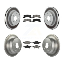 Front Rear Coated Disc Brake Rotors And Semi-Metallic Pads Kit For Jeep Grand Cherokee KGS-100672