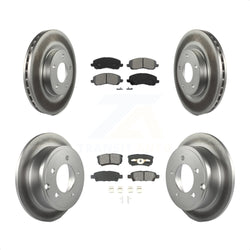 Front Rear Coated Disc Brake Rotors And Semi-Metallic Pads Kit For Jeep Patriot Dodge Compass Caliber Chrysler Avenger Sebring 200 KGS-100702
