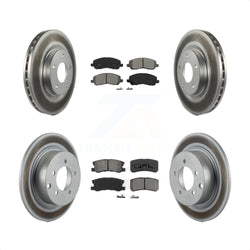 Front Rear Coated Disc Brake Rotors And Semi-Metallic Pads Kit For Jeep Patriot Compass Chrysler Dodge Avenger Sebring Mitsubishi Lancer 200 Outlander Sport RVR KGS-100703