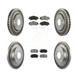 Front Rear Coated Disc Brake Rotors And Semi-Metallic Pads Kit For Dodge Grand Caravan Chrysler Town & Country Journey Volkswagen Routan Ram C/V KGS-100710