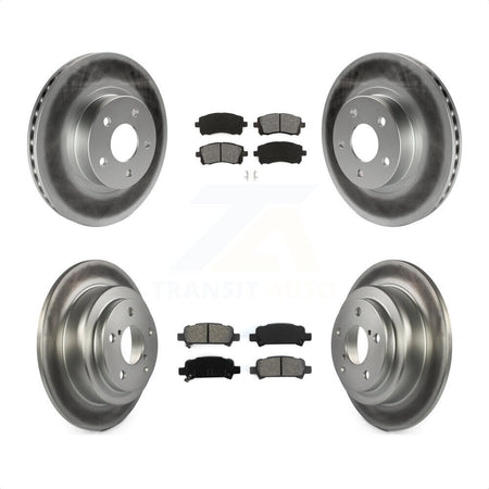 Front Rear Coated Disc Brake Rotors And Semi-Metallic Pads Kit For Subaru Forester Impreza KGS-100749 by Transit Auto