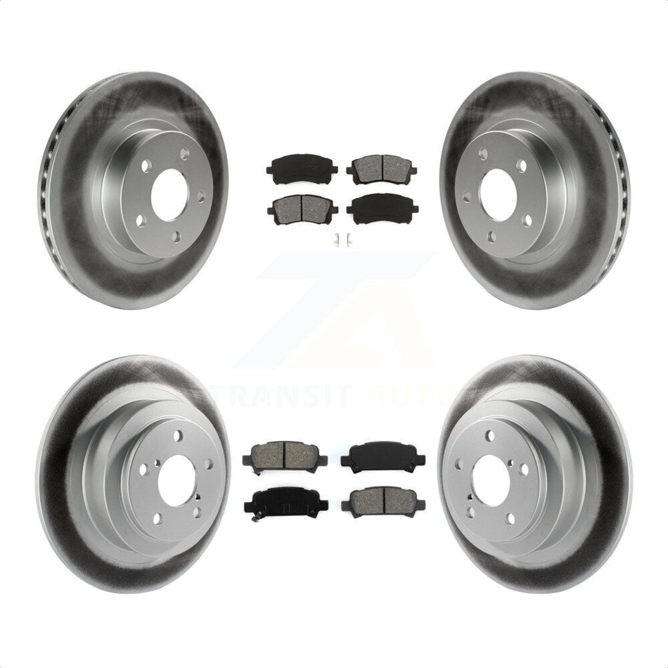 Front Rear Coated Disc Brake Rotors And Semi-Metallic Pads Kit For Subaru Outback Legacy KGS-100750 by Transit Auto