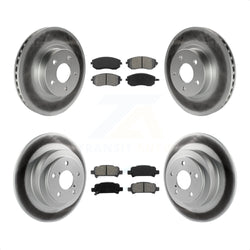 Front Rear Coated Disc Brake Rotors And Semi-Metallic Pads Kit For Subaru Legacy KGS-100753