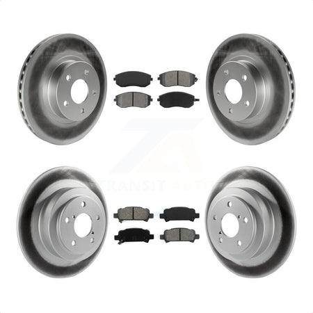 Front Rear Coated Disc Brake Rotors And Semi-Metallic Pads Kit For Subaru Legacy KGS-100753 by Transit Auto