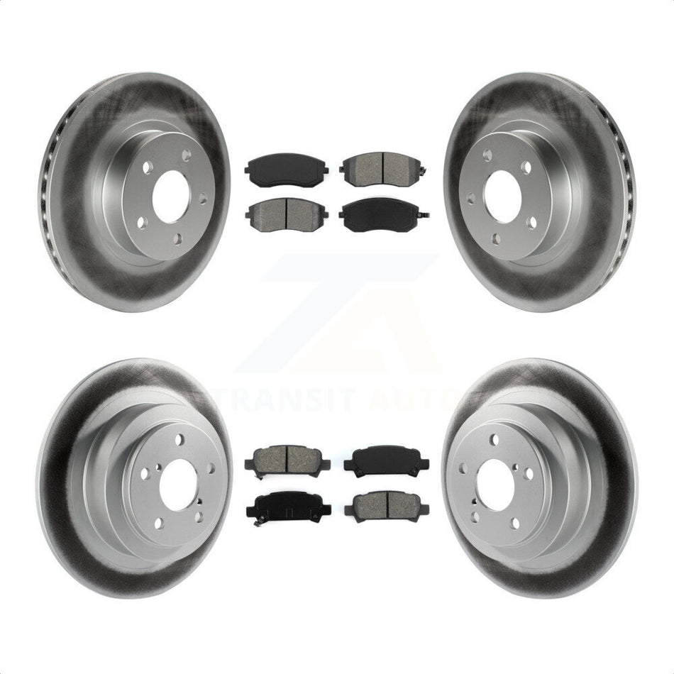 Front Rear Coated Disc Brake Rotors And Semi-Metallic Pads Kit For Subaru Legacy KGS-100753 by Transit Auto