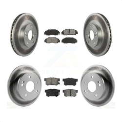Front Rear Coated Disc Brake Rotors And Semi-Metallic Pads Kit For 1998-2002 Honda Accord 3.0L KGS-100759