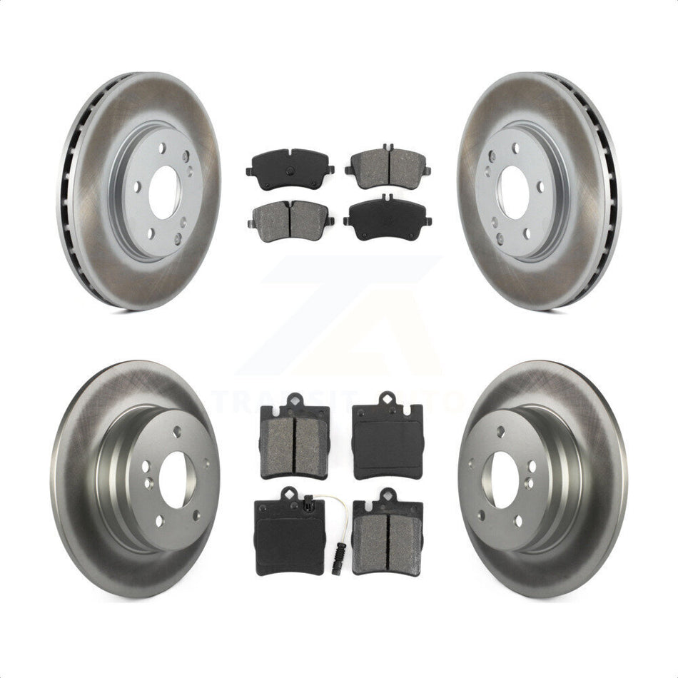 Front Rear Coated Disc Brake Rotors And Semi-Metallic Pads Kit For Mercedes-Benz C240 CLK350 C320 C280 CLK320 C350 KGS-100770 by Transit Auto