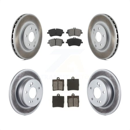 Front Rear Coated Disc Brake Rotors And Semi-Metallic Pads Kit For Mercedes-Benz SLK280 SLK300 KGS-100771 by Transit Auto