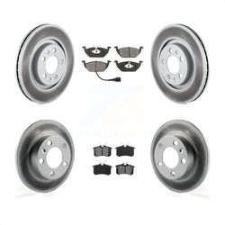 Front Rear Coated Disc Brake Rotors And Semi-Metallic Pads Kit For Volkswagen Beetle Jetta Golf City KGS-100772
