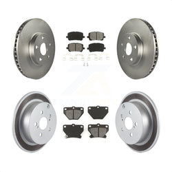 Front Rear Coated Disc Brake Rotors And Semi-Metallic Pads Kit For Toyota Corolla Matrix Pontiac Vibe KGS-100794