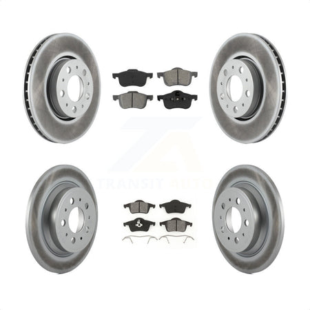 Front Rear Coated Disc Brake Rotors And Semi-Metallic Pads Kit For Volvo S60 V70 XC70 S80 KGS-100801 by Transit Auto