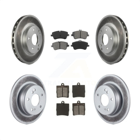 Front Rear Coated Disc Brake Rotors And Semi-Metallic Pads Kit For Mercedes-Benz C230 C240 KGS-100827 by Transit Auto