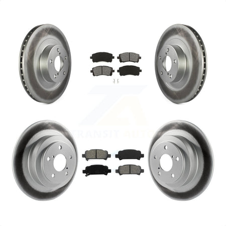 Front Rear Coated Disc Brake Rotors And Semi-Metallic Pads Kit For Subaru Outback Legacy KGS-100842 by Transit Auto