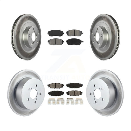 Front Rear Coated Disc Brake Rotors And Semi-Metallic Pads Kit For 2005-2005 Subaru Outback Legacy KGS-100846 by Transit Auto