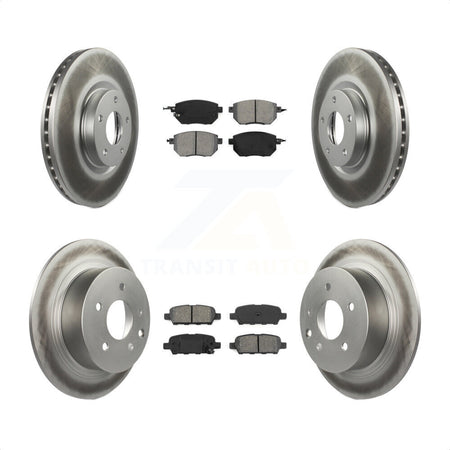 Front Rear Coated Disc Brake Rotors And Semi-Metallic Pads Kit For Nissan Altima Maxima KGS-100856 by Transit Auto