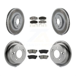 Front Rear Coated Disc Brake Rotors And Semi-Metallic Pads Kit For Hyundai XG350 KGS-100860