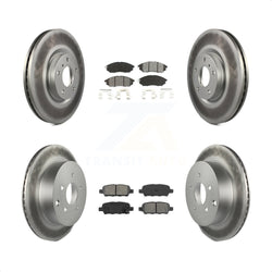 Front Rear Coated Disc Brake Rotors And Semi-Metallic Pads Kit For Nissan Murano INFINITI M37 QX70 Q70 Q70L M56 M35h KGS-100872