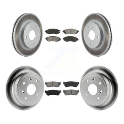 Front Rear Coated Disc Brake Rotors And Semi-Metallic Pads Kit For Suzuki Forenza Reno Chevrolet Optra KGS-100883