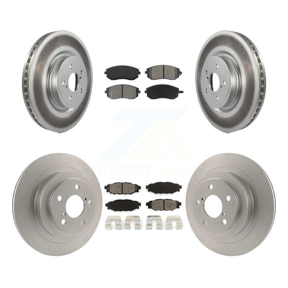 Front Rear Coated Disc Brake Rotors And Semi-Metallic Pads Kit For Subaru Legacy KGS-100893 by Transit Auto