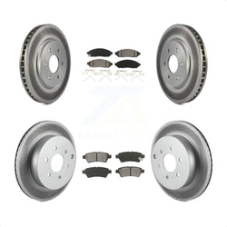 Front Rear Coated Disc Brake Rotors And Semi-Metallic Pads Kit For Nissan Pathfinder KGS-100898