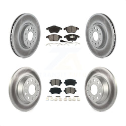 Front Rear Coated Disc Brake Rotors And Semi-Metallic Pads Kit For Volkswagen CC GTI Passat Audi A3 Quattro KGS-100903