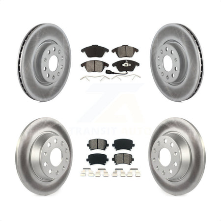 Front Rear Coated Disc Brake Rotors And Semi-Metallic Pads Kit For Volkswagen CC GTI Passat Audi A3 Quattro KGS-100903 by Transit Auto